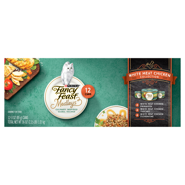 Save on Fancy Feast Medleys White Meat Chicken Collection Wet Cat Food