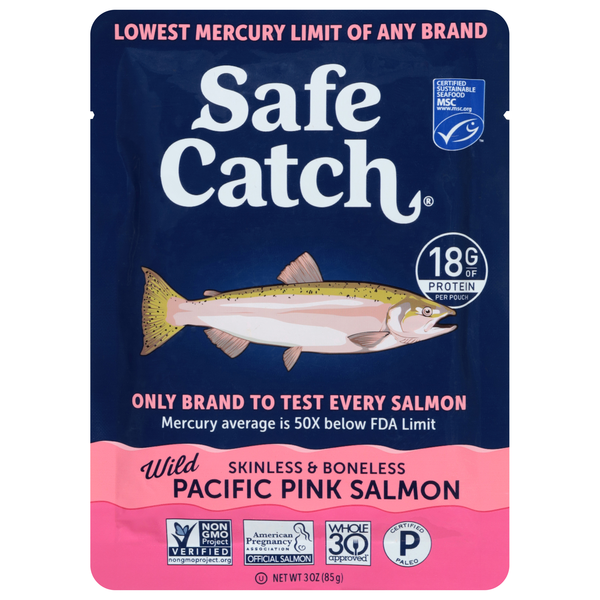 Safe Catch Boneless Skinless Wild Pacific Pink Salmon Pouch