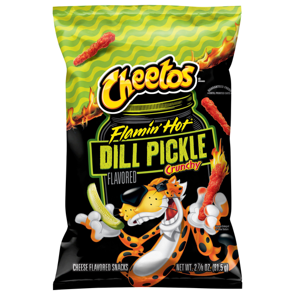 Cheetos Flamin' Hot Dill Pickle Crunchy Cheese Snacks