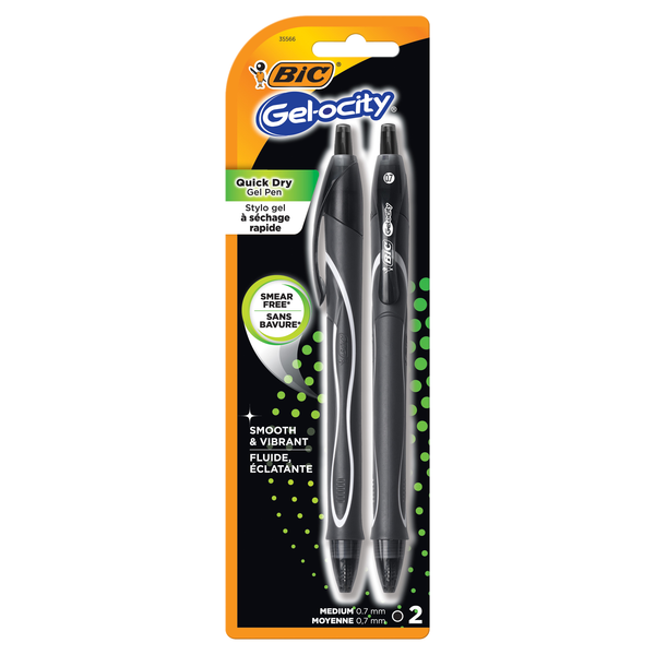 BIC Gelocity Extra Smooth Quick Dry Gel Pen Medium
