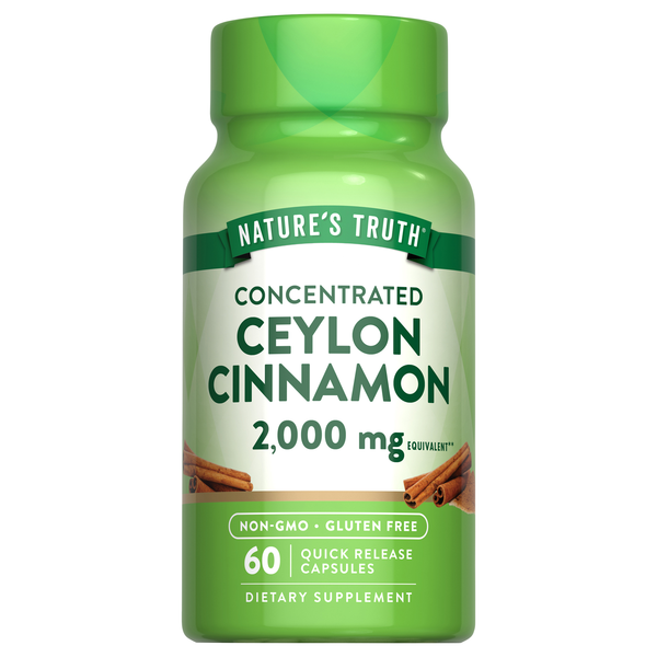 Nature's Truth Concentrated Ceylon Cinnamon 2000 mg Quick Release Capsules