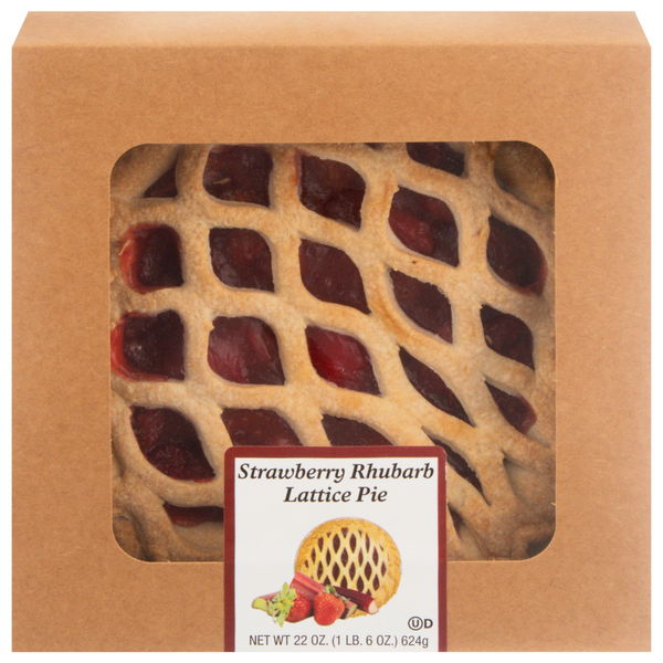 Strawberry Rhubarb Lattice Pie 8 Inch