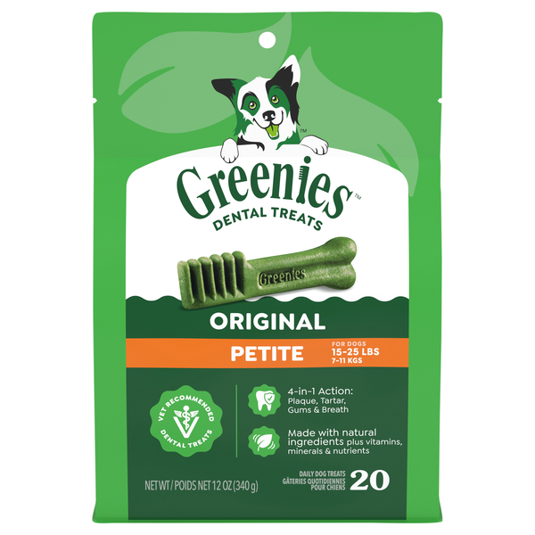 GREENIES Original Petite Adult Dental Dog Treats - 20 ct