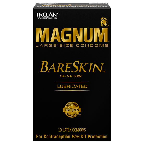 Trojan Magnum BareSkin Extra Thin Large Size Lubricated Condoms