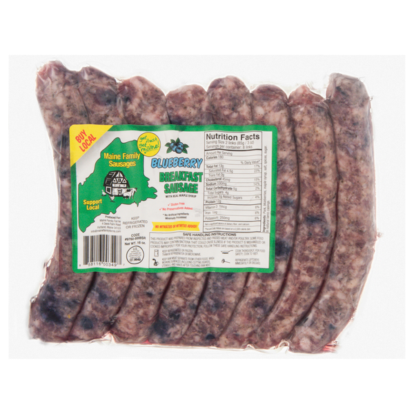 Maine Family Farms Blueberry Breakfast Sausage - 8 ct