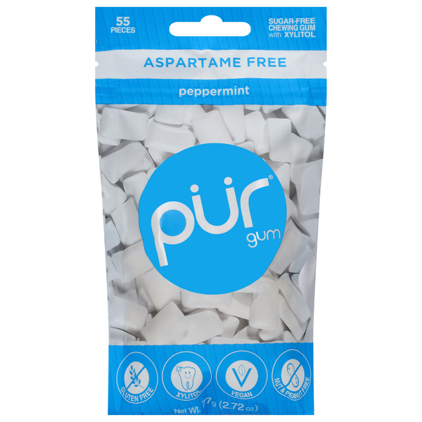 PUR Aspartame Free Chewing Gum Peppermint