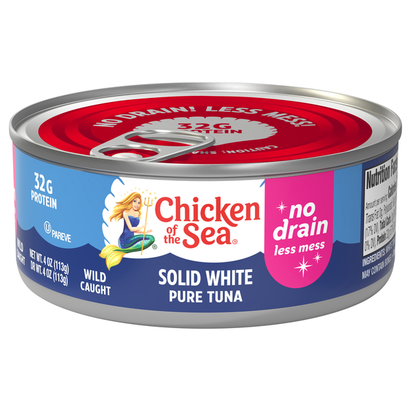 Chicken of the Sea Wild Caught Solid White Pure Tuna No Drain