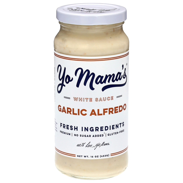 Yo Mama's Gluten Free Keto Garlic Alfredo Pasta Sauce
