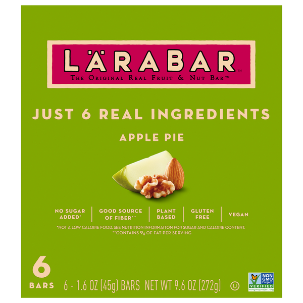 LARABAR Gluten Free Apple Pie Fruit & Nut Bar - 6 ct