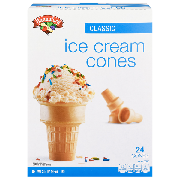 Hannaford Classic Ice Cream Cones - 24 ct