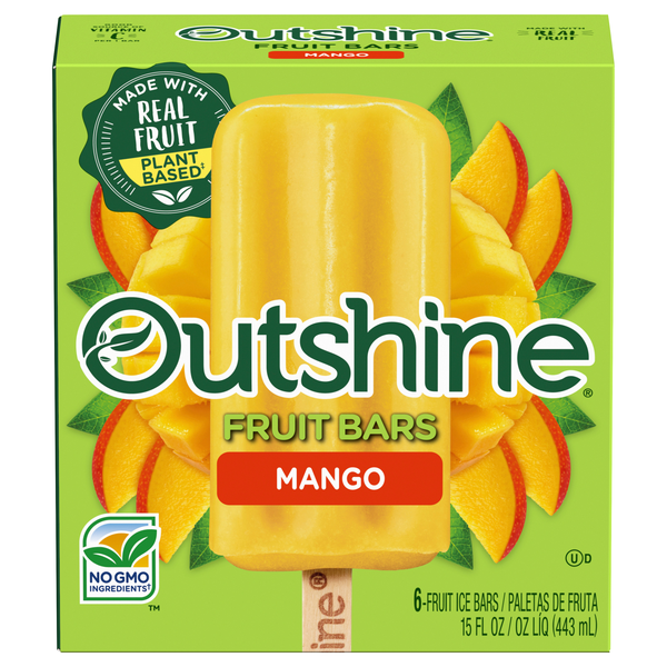 Outshine Mango Fruit Ice Bars - 6 ct