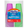 Hefty Party On! Plastic Cups 16 oz