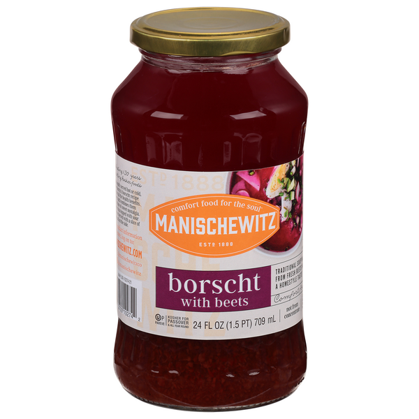 Save on Manischewitz Borscht with Diced Beets Kosher for Passover Order