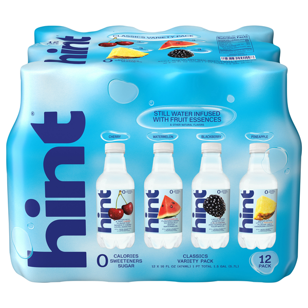 Hint Sugar Free Water Infused with Fruit Essences Variety Pack - 12 pk
