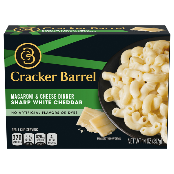 Cracker Barrel Sharp White Cheddar Macaroni & Cheese Dinner