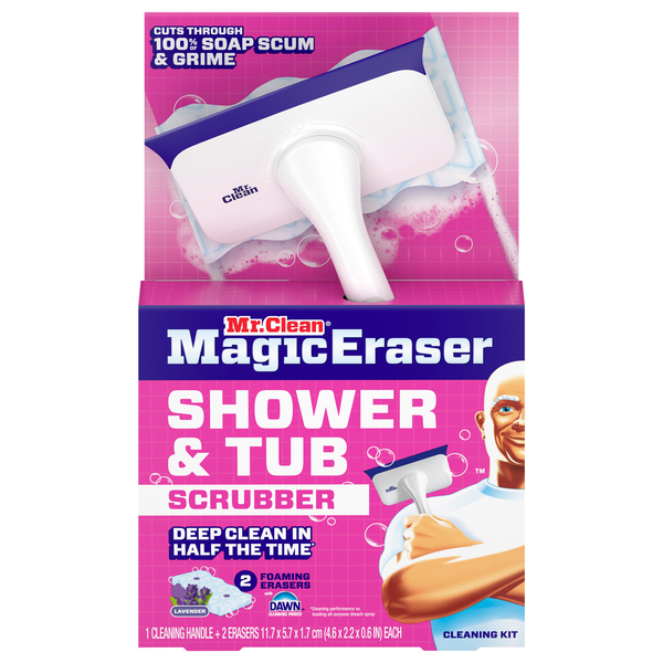 Mr. Clean Magic Eraser Shower & Tub Scrubber Lavender Starter Kit