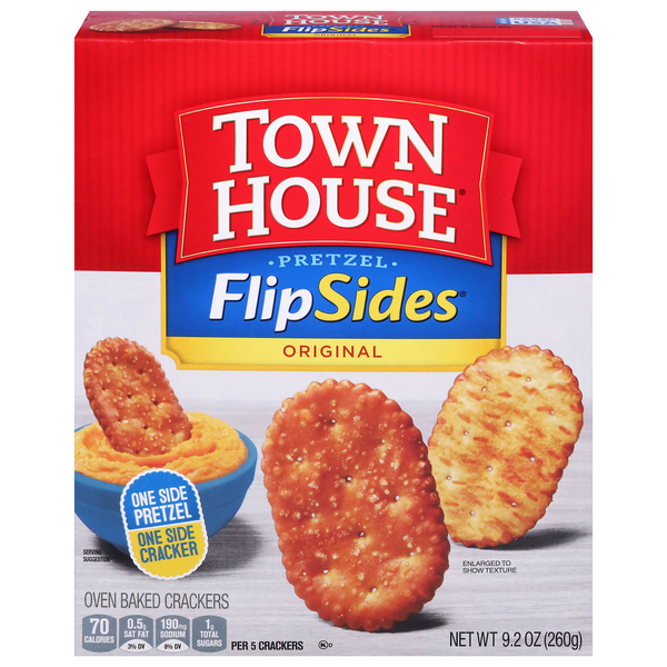 Town House FlipSides Original Pretzel Crackers