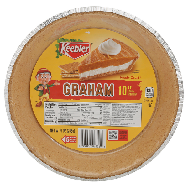 Save on Keebler Ready Crust Pie Crust Graham Cracker 10 inch Order