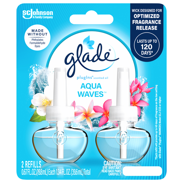 Glade plugIns Aqua Waves Scented Oil Refills - 2 ct