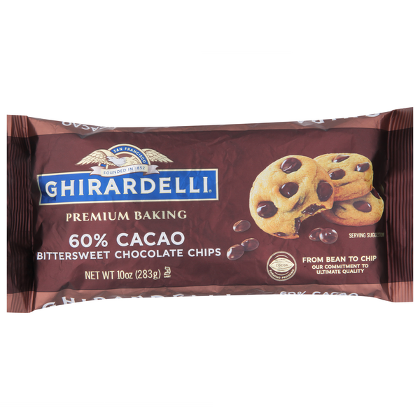 Save on Ghirardelli Premium Baking Chips Chocolate Bittersweet 60