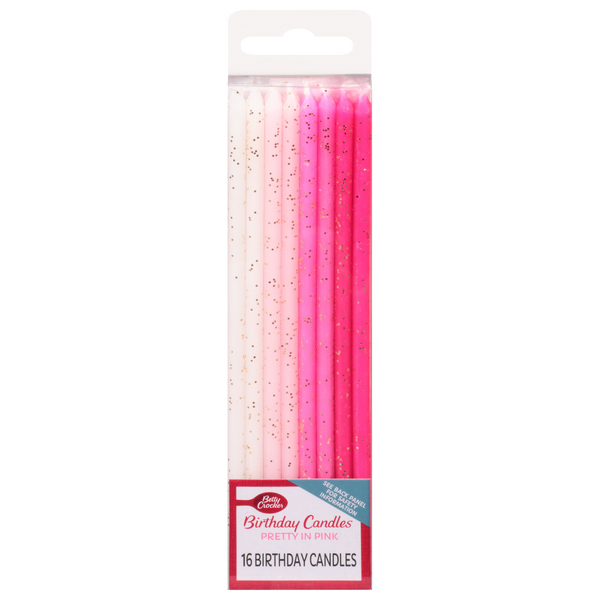 Betty Crocker Tall Pretty In Pink Birthday Candles
