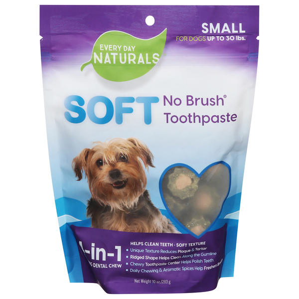 Every Day Naturals Soft No Brush Cleaning Dental Chew for Dogs Small