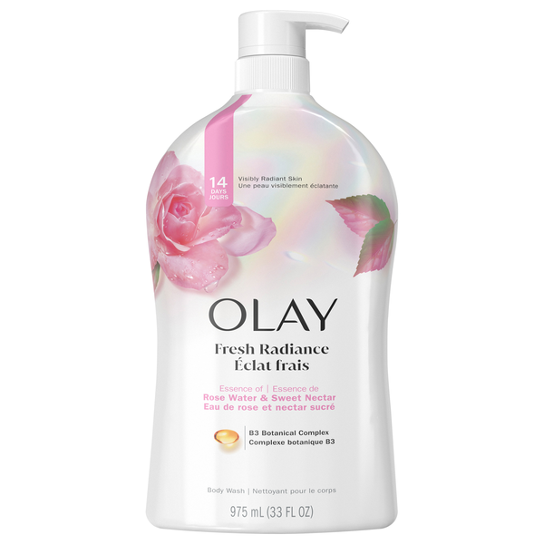 Olay Fresh Outlast Rose Water & Sweet Nectar Body Wash Pump