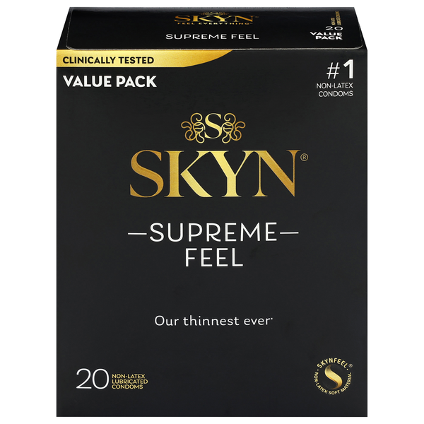 Skyn Supreme Feel Lubricated Non-Latex Condoms