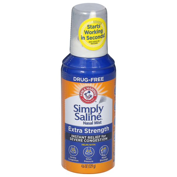 Arm & Hammer Simply Saline Nasal Mist Extra Strength Drug Free
