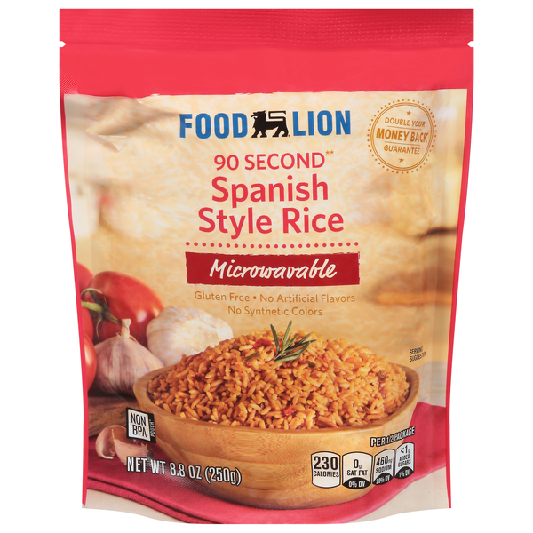 Food Lion 90 Second Microwave Spanish Style Rice