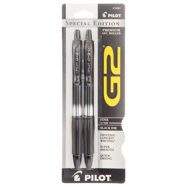 Pilot G2 Premium Black Ink Fine 0.7 mm Gel Roller Pens
