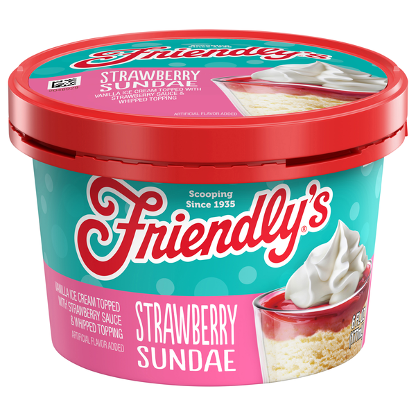 Friendly's Strawberry Sundae Ice Cream Cup