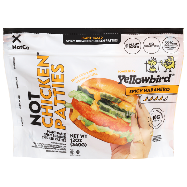 NotCo Spicy Plant-Based Spicy Habanero Not Chicken Patties Frozen
