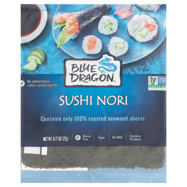 Blue Dragon Sushi Nori Roasted Seaweed Sheets
