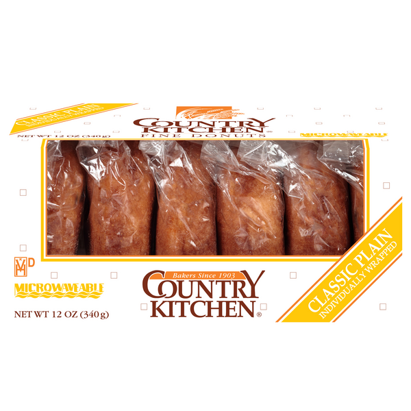 Country Kitchen Classic Plain Donuts (Individually Wrapped) - 6 ct