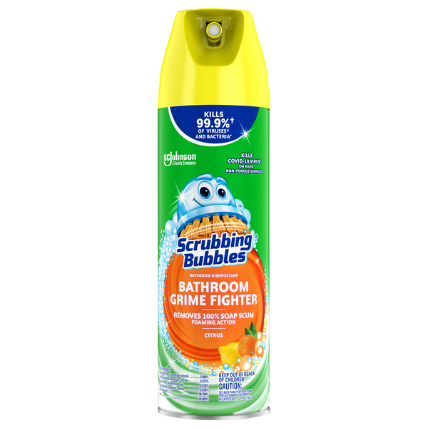 Scrubbing Bubbles Citrus Bathroom Disinfectant Cleaner Foaming Aerosol