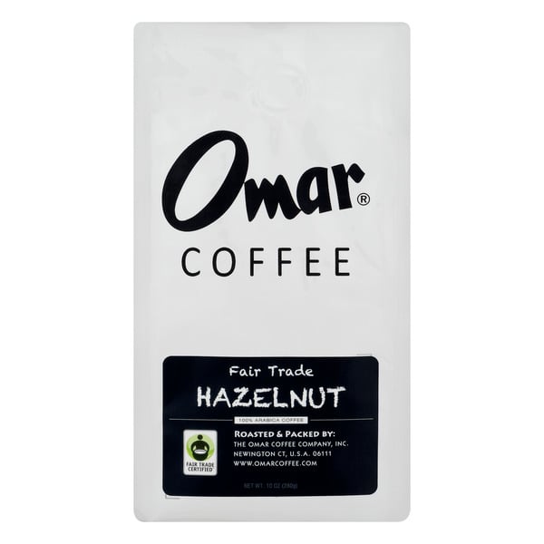 Omar Fair Trade Hazelnut Medium Roast Whole Bean Coffee