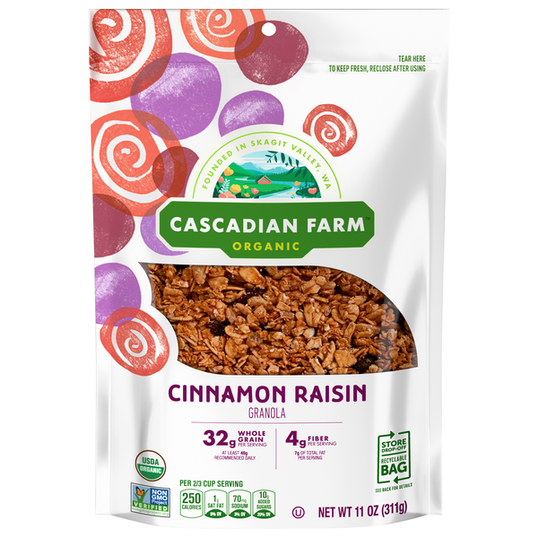 Cascadian Farm Organic Cinnamon Raisin Granola