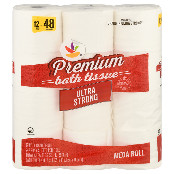 Save on Our Brand Premium Ultra Strong Mega Roll 2-Ply Toilet Paper ...