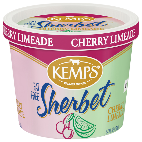 Kemps Fat Free Cherry Limeade Sherbet