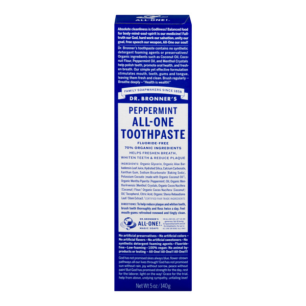 Save on Dr. Bronner's AllOne Toothpaste Peppermint Order Online