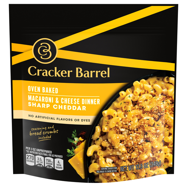 Cracker Barrel Oven Baked Sharp Cheddar Macaroni & Cheese Dinner