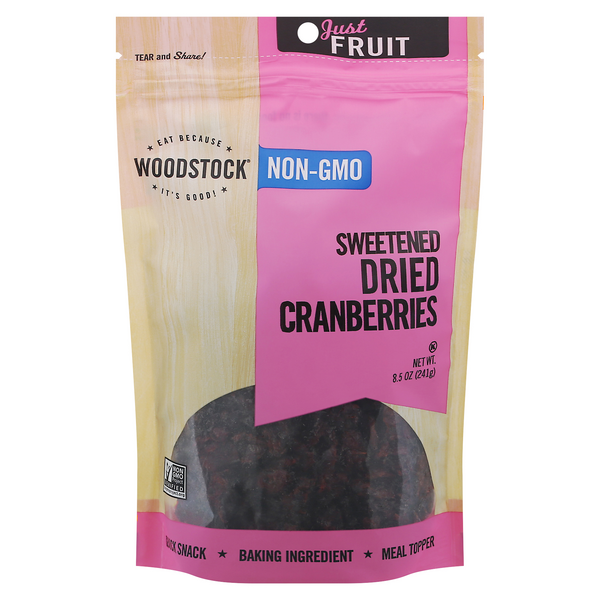 Woodstock Farms Just Fruit Sweetened Dried Cranberries