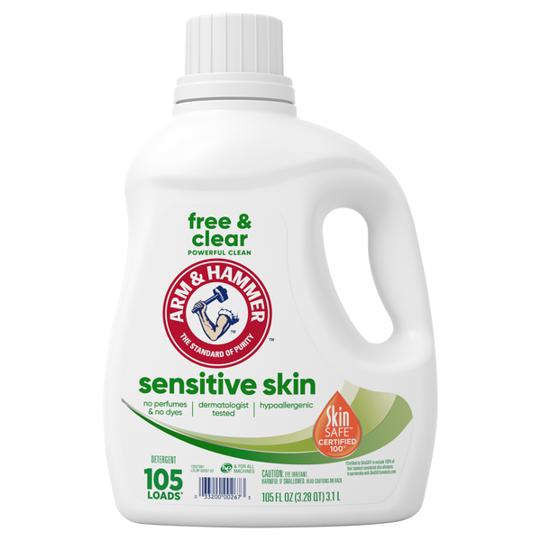 Save on Arm & Hammer Free & Clear Sensitive Skin Liquid Laundry Detergent Order Online Delivery