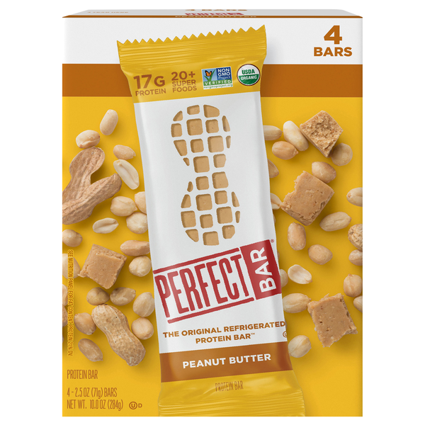 Perfect Bar Organic Peanut Butter Protein Bar - 4 ct Refrigerated