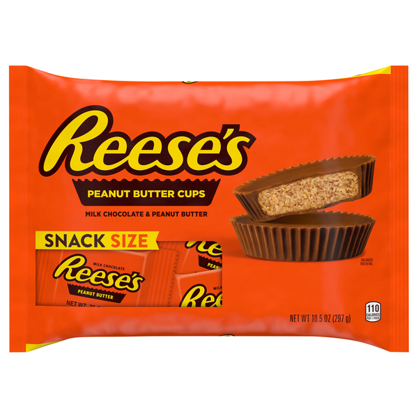Reese's Milk Chocolate Peanut Butter Cups Candy Snack Size