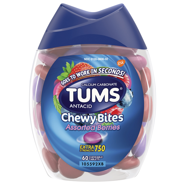 TUMS Assorted Berries Extra Strength Antacid Chewy Bites