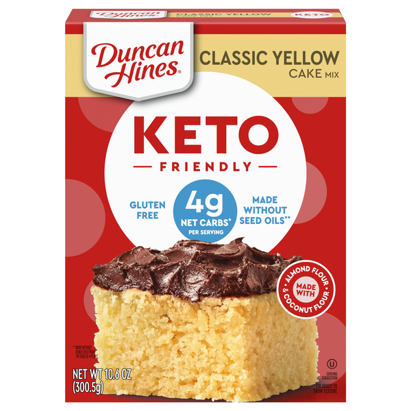 Duncan Hines Keto Friendly Gluten Free Classic Yellow Cake Mix