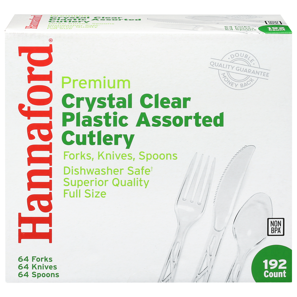 Hannaford Premium Crystal Plastic Dinnerware