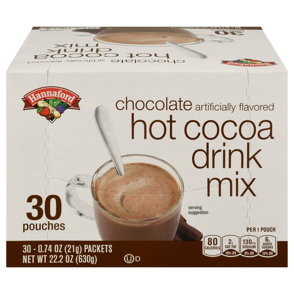 Hannaford Chocolate Hot Cocoa Drink Mix - 30 ct